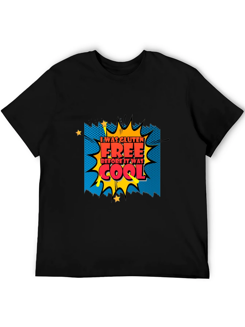 Gluten Free Before It Was Cool Graphic Tee - Black product image 5