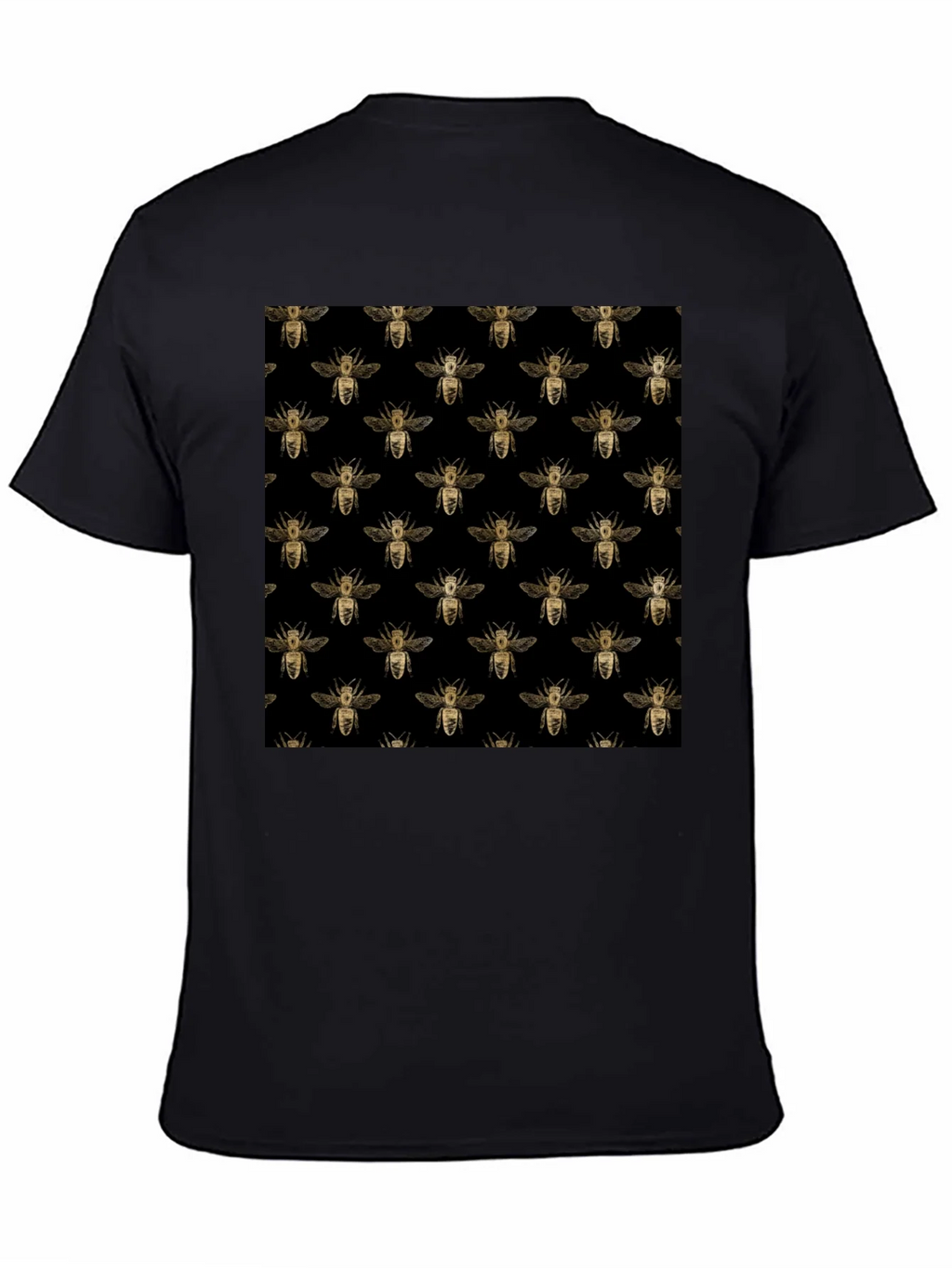 Honey Bee Pattern Black T-Shirt product image 4