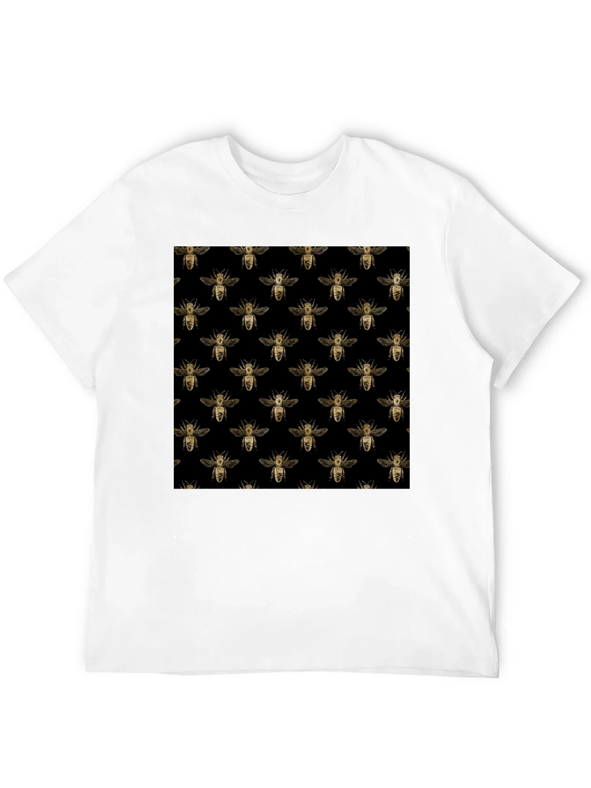 Honey Bee Pattern Black T-Shirt product image 11