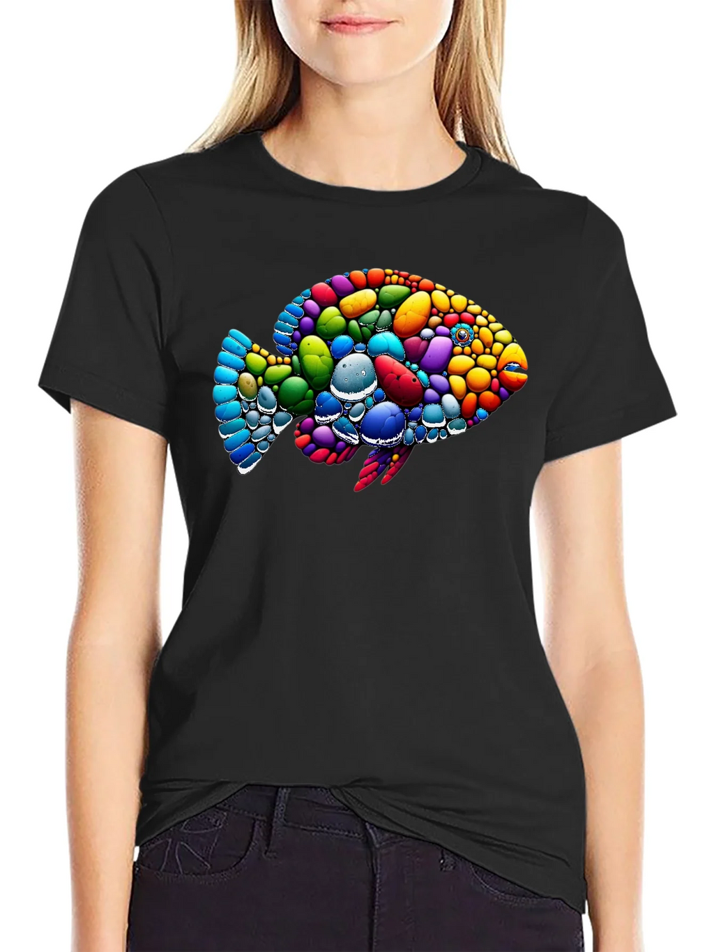 Colorful Fish Graphic T-Shirt product image 2