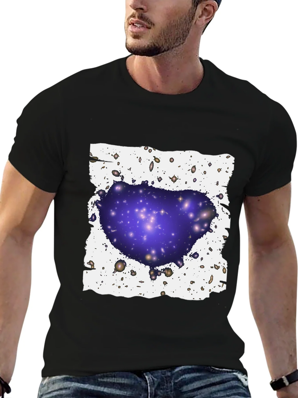 Galaxy Cluster Graphic T-Shirt - Black product image 6