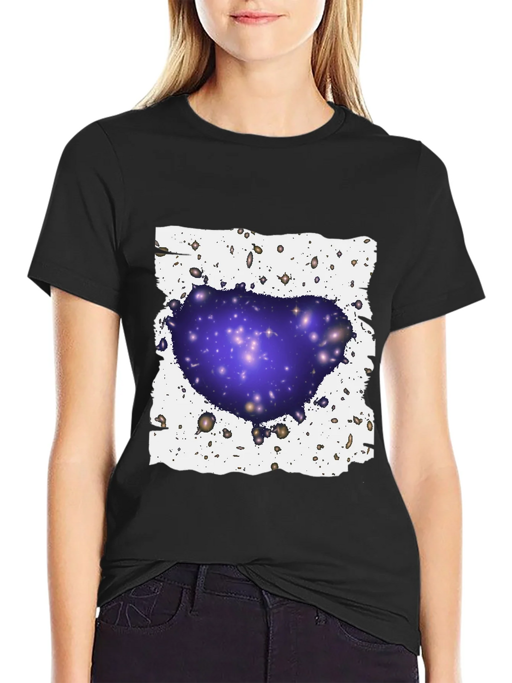 Galaxy Cluster Graphic T-Shirt - Black product image 2