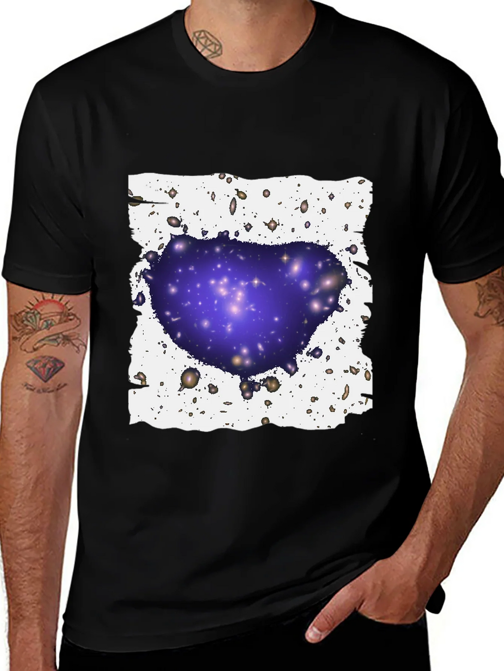 Galaxy Cluster Graphic T-Shirt - Black product image 1