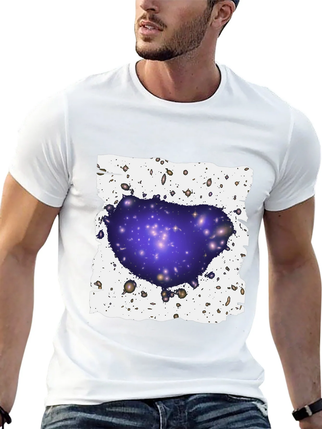 Galaxy Cluster Graphic T-Shirt - Black product image 12