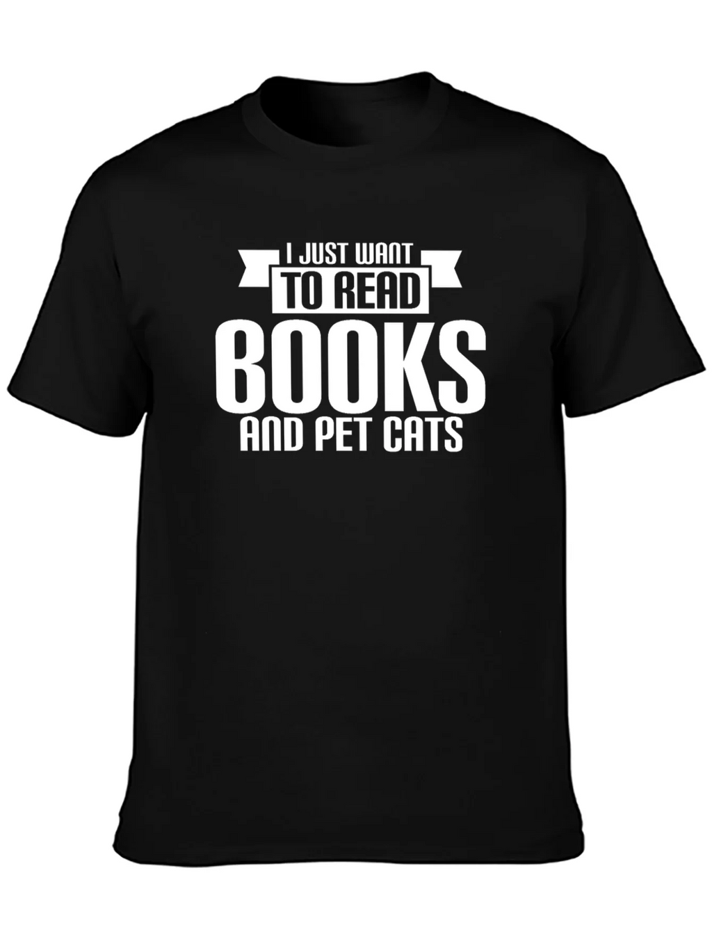 I Just Want to Read Books and Pet Cats T-Shirt product image 3