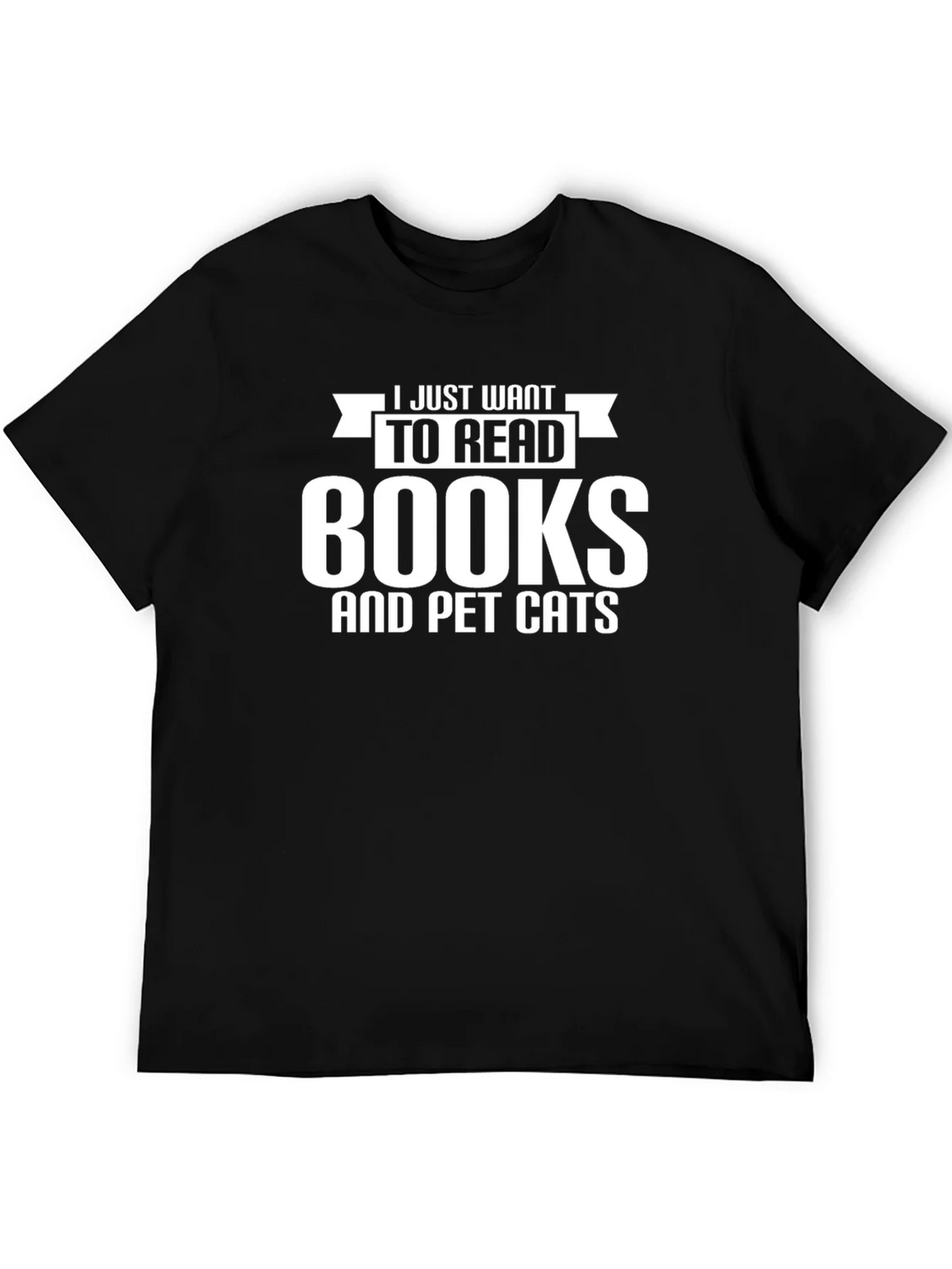 I Just Want to Read Books and Pet Cats T-Shirt product image 5