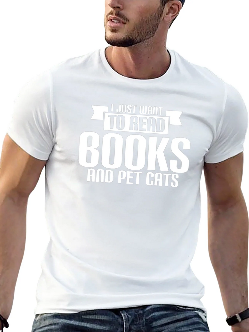 I Just Want to Read Books and Pet Cats T-Shirt product image 12