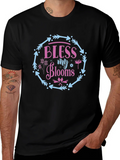 Bless My Blooms Graphic Tee - Floral Wreath Design product image 1