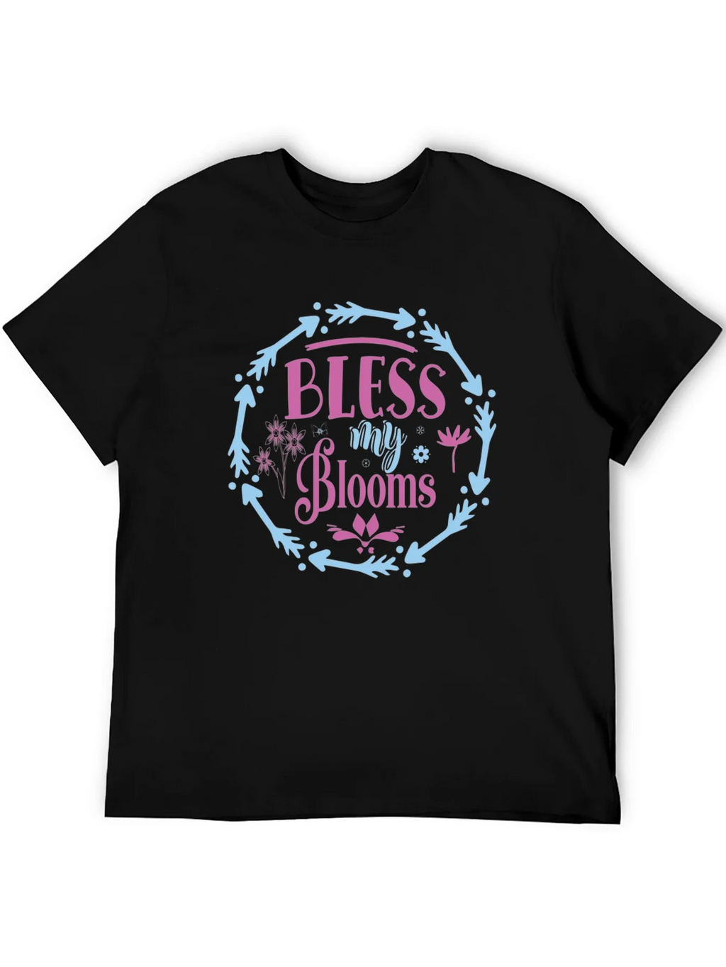 Bless My Blooms Graphic Tee - Floral Wreath Design product image 5