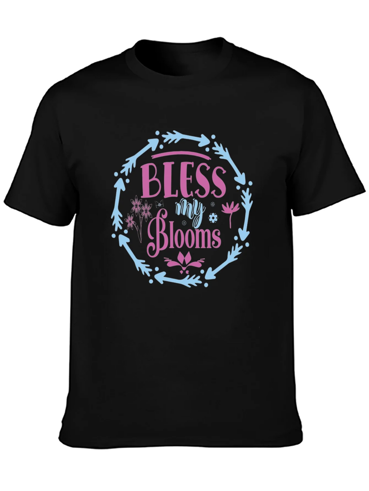 Bless My Blooms Graphic Tee - Floral Wreath Design product image 3