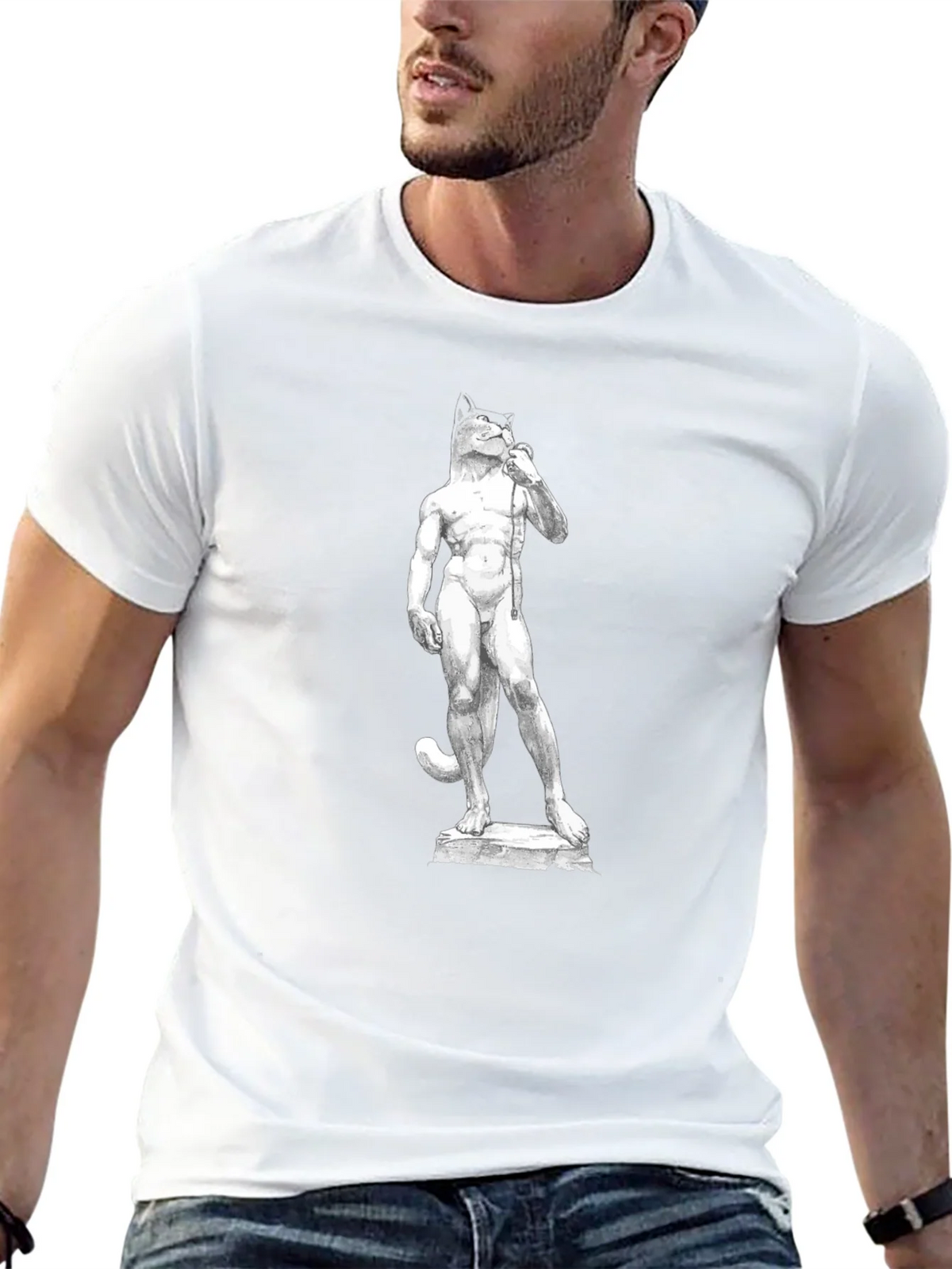 Cat-David Black T-Shirt product image 12
