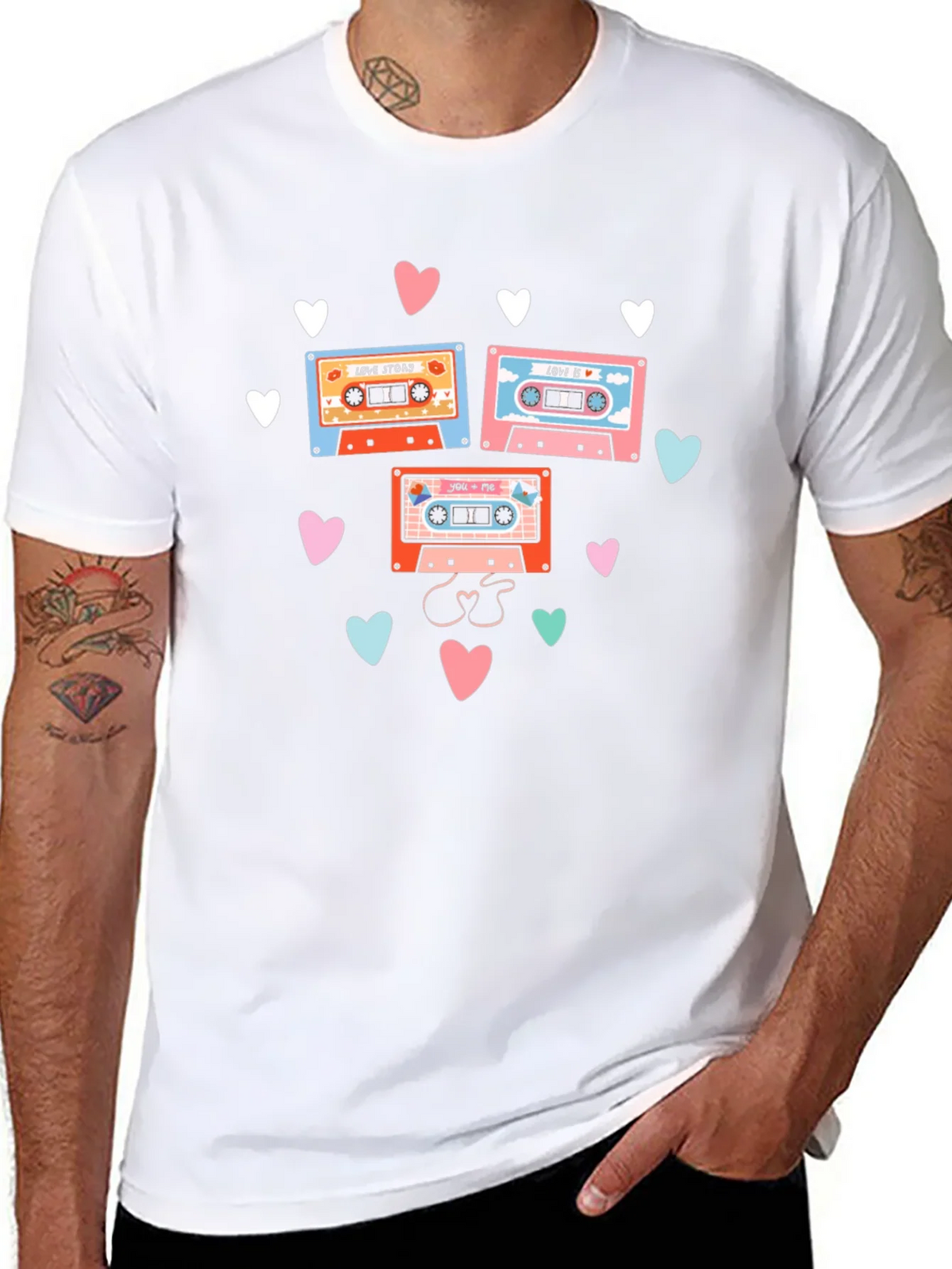 Retro Mixtape Love Story Graphic Tee product image 7