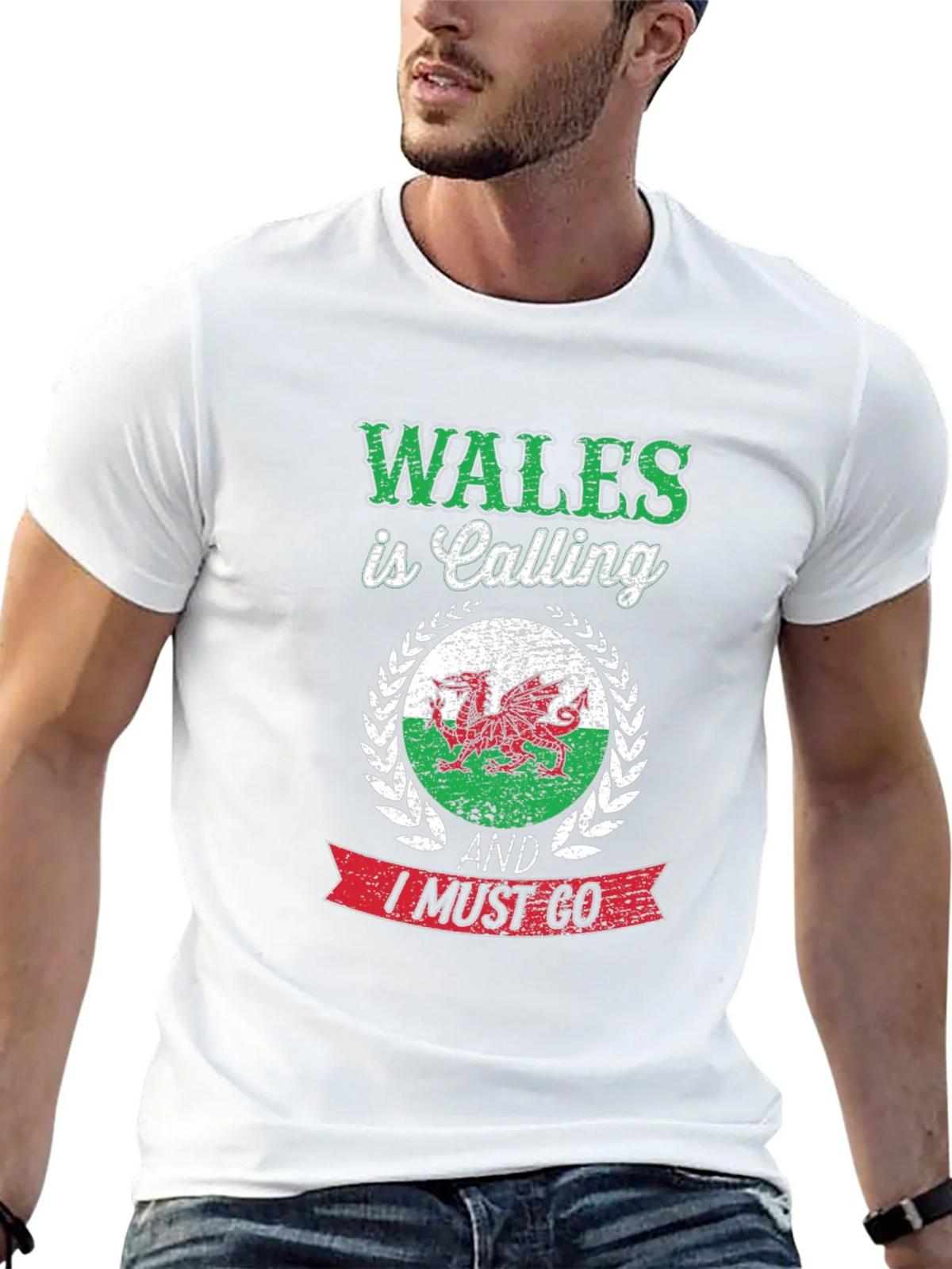 Wales Is Calling Mens Graphic T-Shirt product image 12
