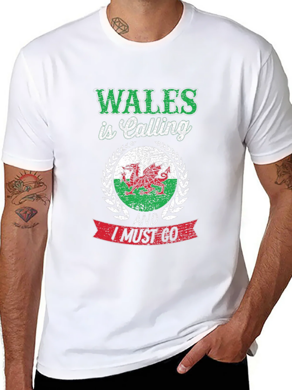 Wales Is Calling Mens Graphic T-Shirt product image 7