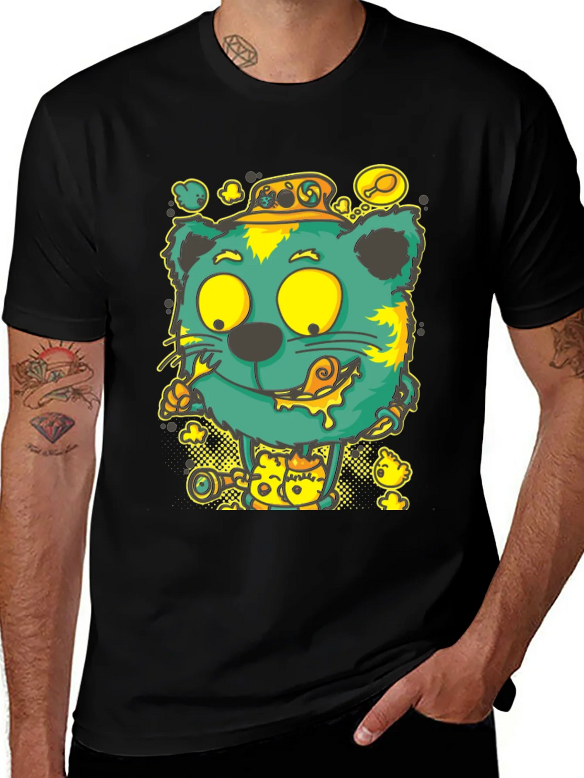 Cartoon Cat Graphic Tee product image 1