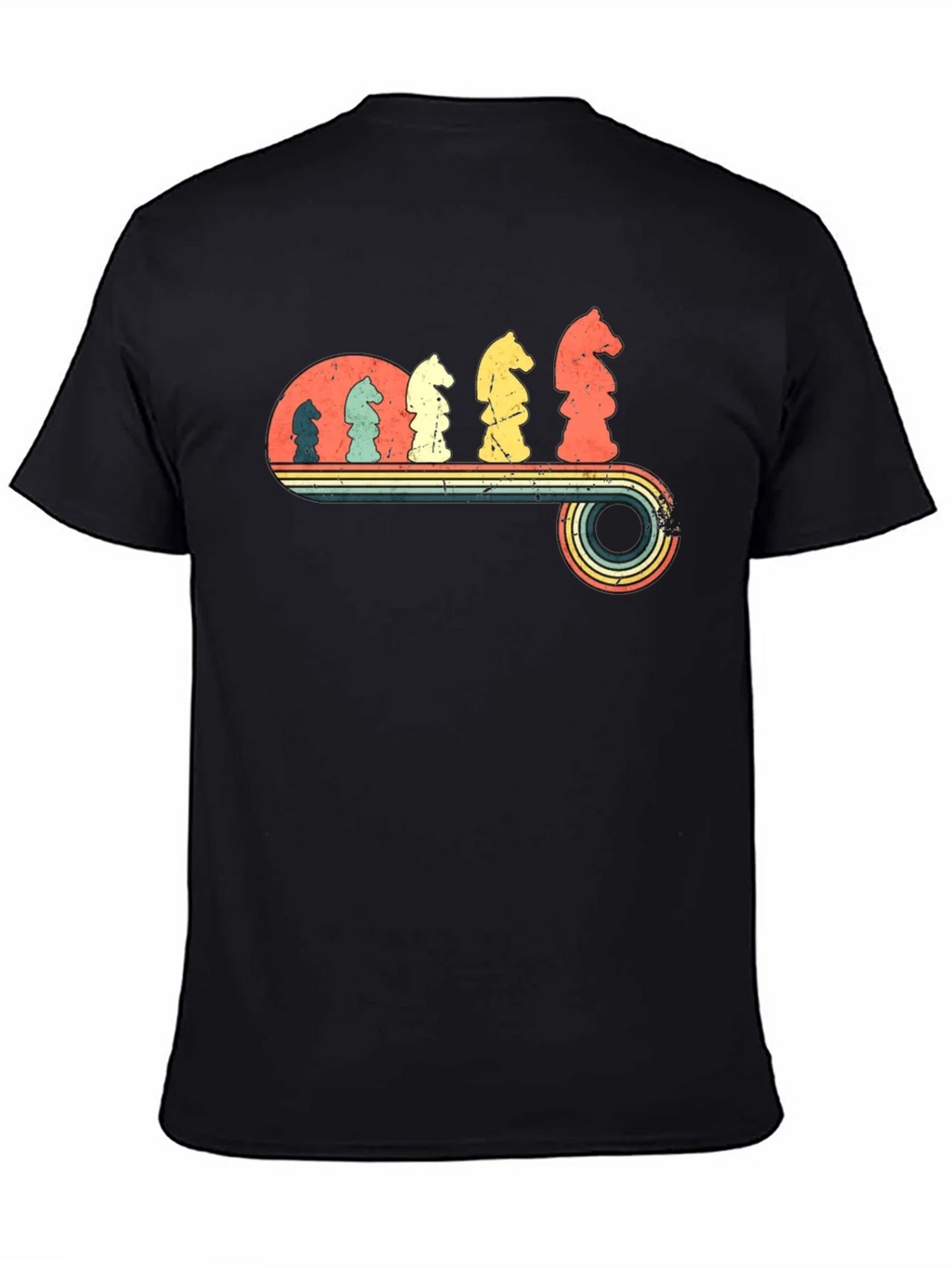 Retro Chess Knight Evolution T-Shirt product image 3