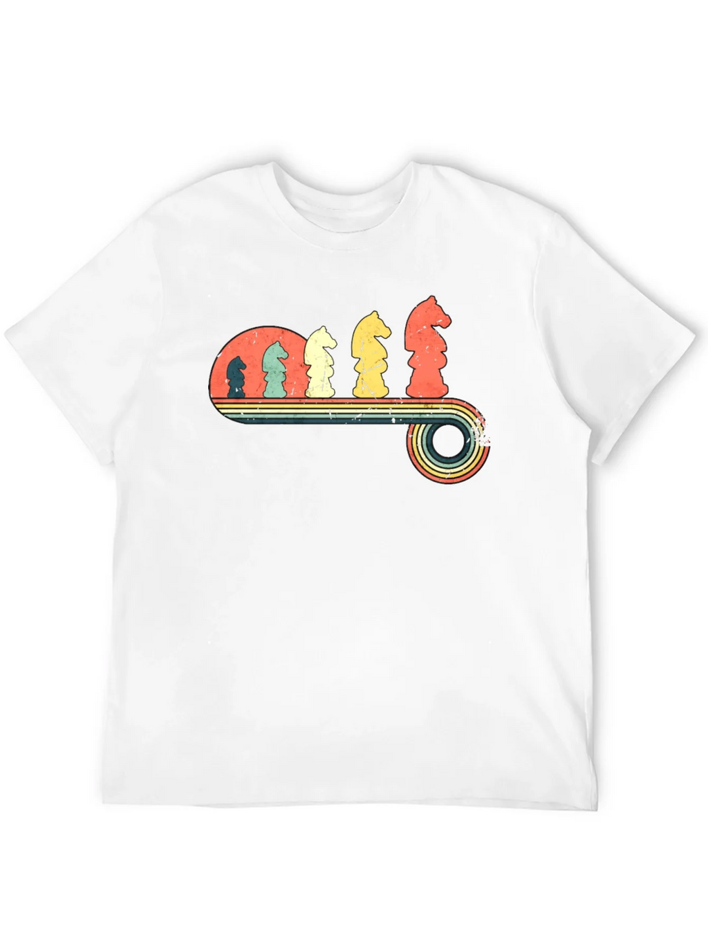 Retro Chess Knight Evolution T-Shirt product image 10
