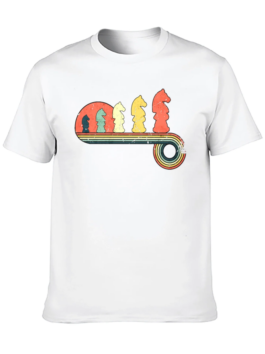 Retro Chess Knight Evolution T-Shirt product image 8