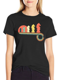 Retro Chess Knight Evolution T-Shirt product image 1