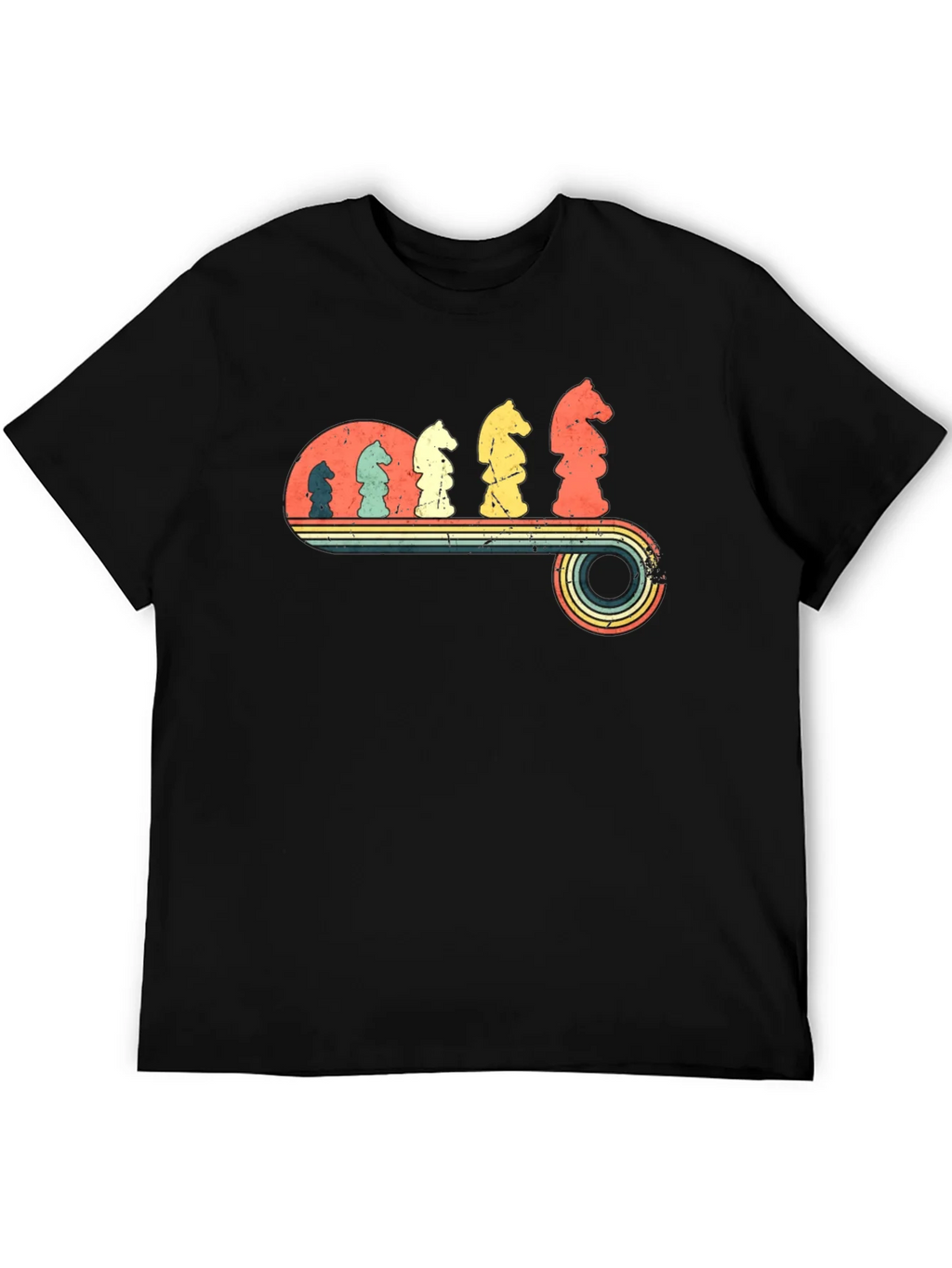 Retro Chess Knight Evolution T-Shirt product image 4