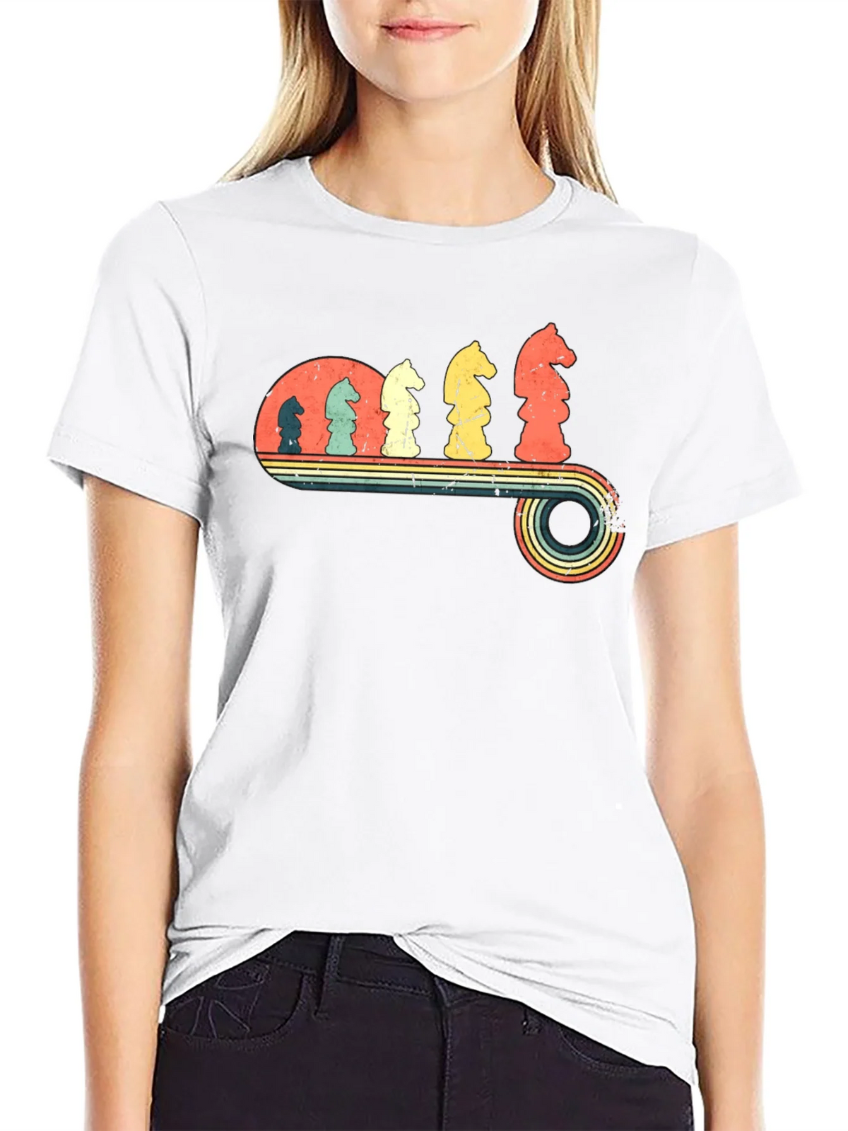 Retro Chess Knight Evolution T-Shirt product image 7