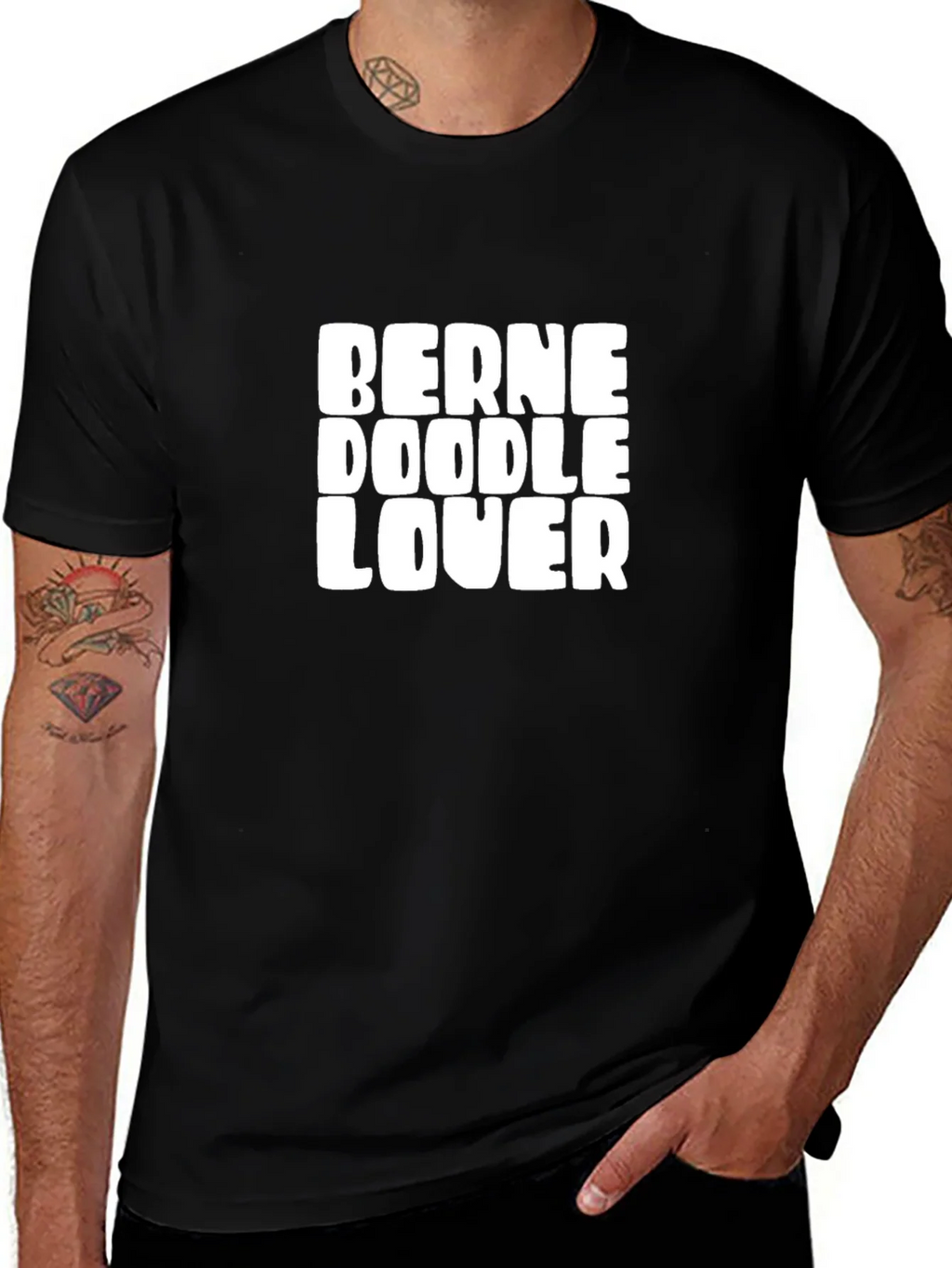 Berne Doodle Lover Black T-Shirt product image 1