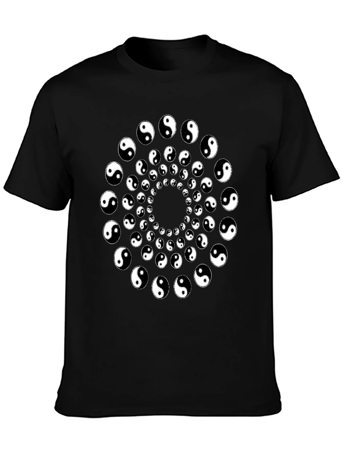 Yin Yang Spiral Graphic Tee - Black product image 3