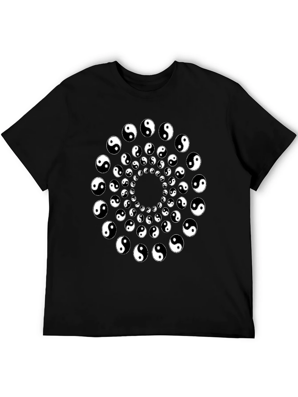 Yin Yang Spiral Graphic Tee - Black product image 5