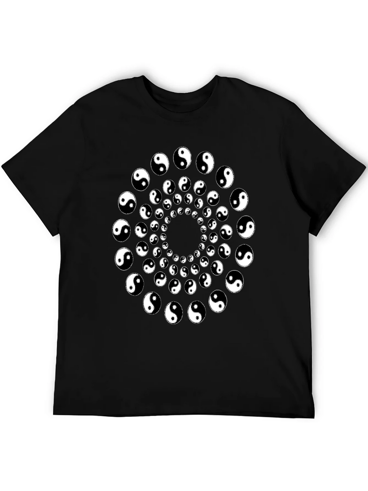Yin Yang Spiral Graphic Tee - Black product image 5