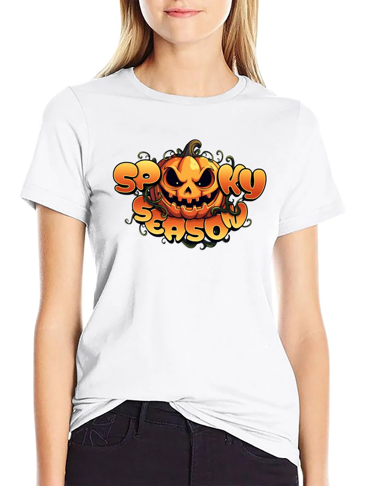 Spooky Season Pumpkin Graphic Tee - Halloween Shirt product image 8