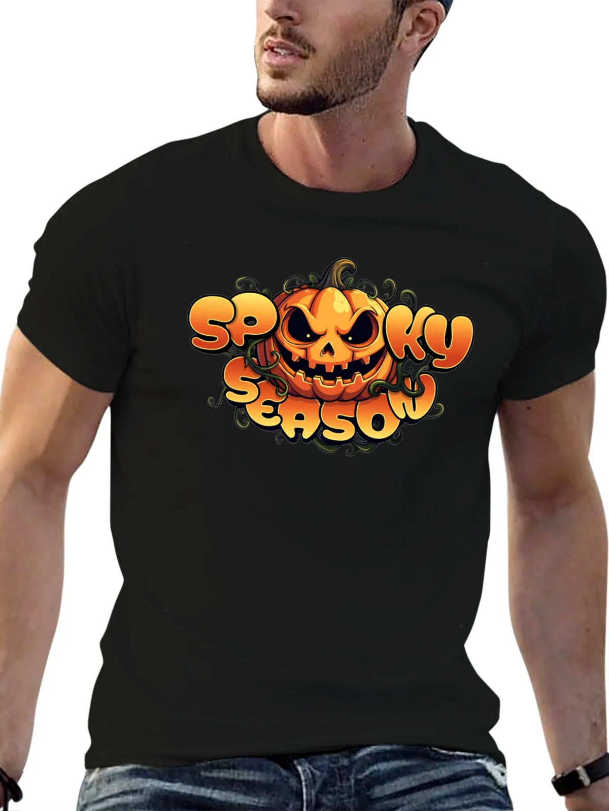Spooky Season Pumpkin Graphic Tee - Halloween Shirt product image 6