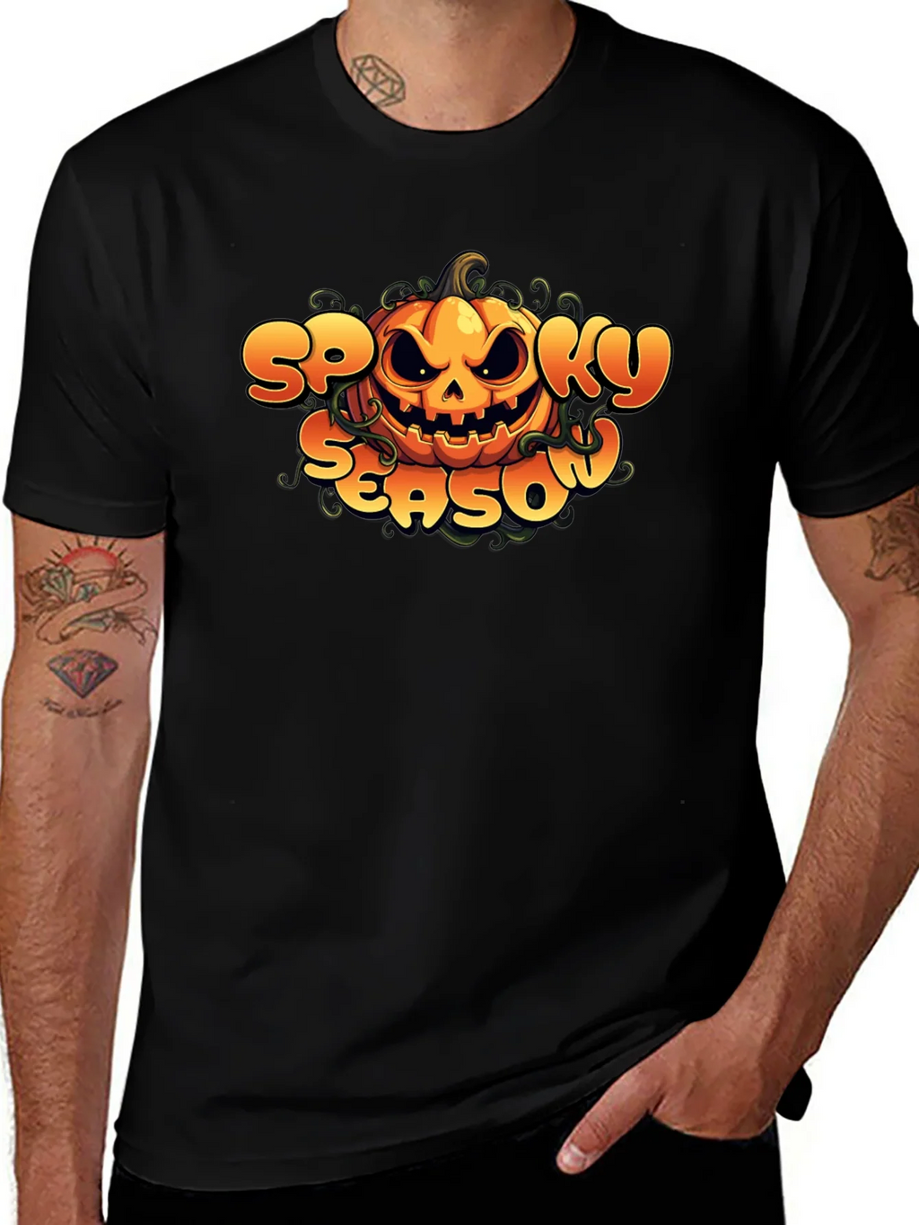 Spooky Season Pumpkin Graphic Tee - Halloween Shirt product image 1