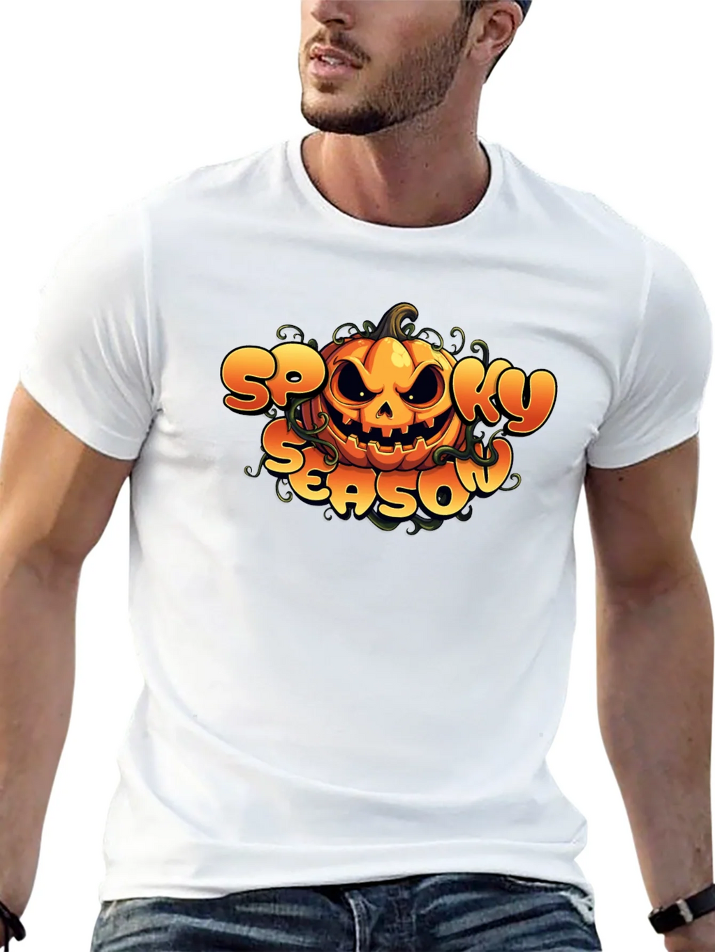 Spooky Season Pumpkin Graphic Tee - Halloween Shirt product image 12