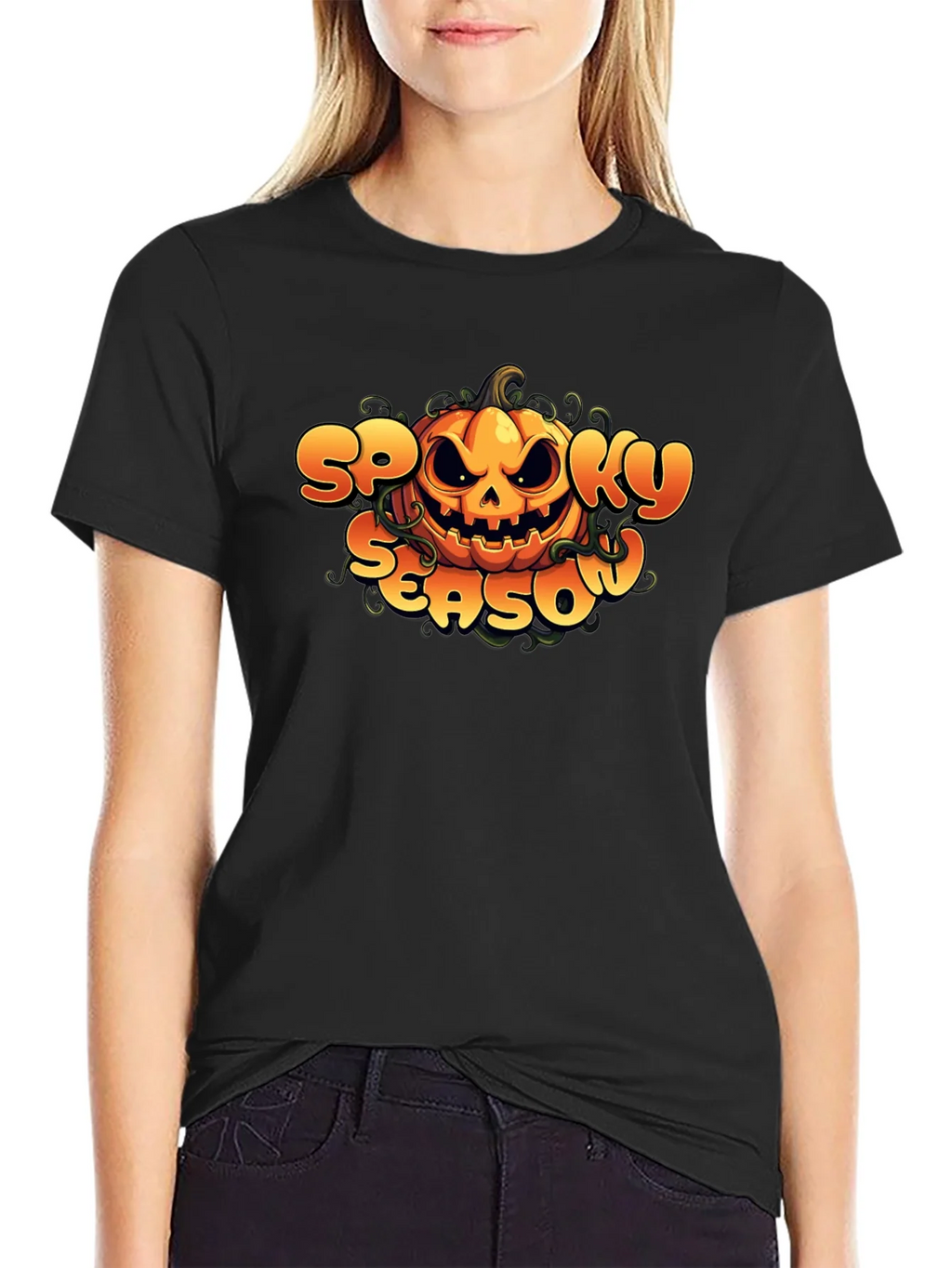 Spooky Season Pumpkin Graphic Tee - Halloween Shirt product image 2