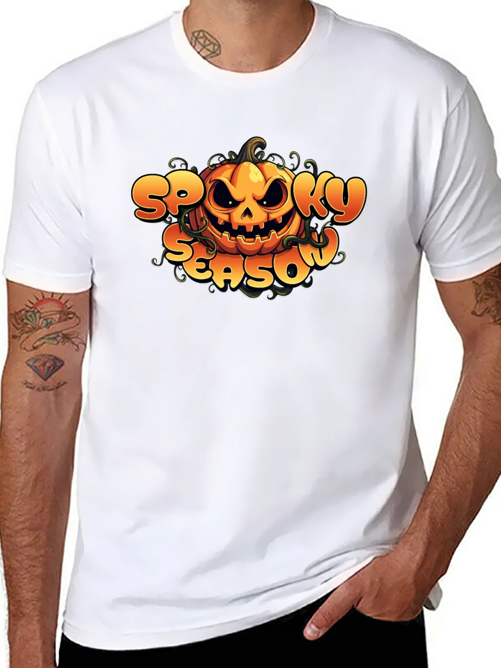 Spooky Season Pumpkin Graphic Tee - Halloween Shirt product image 7