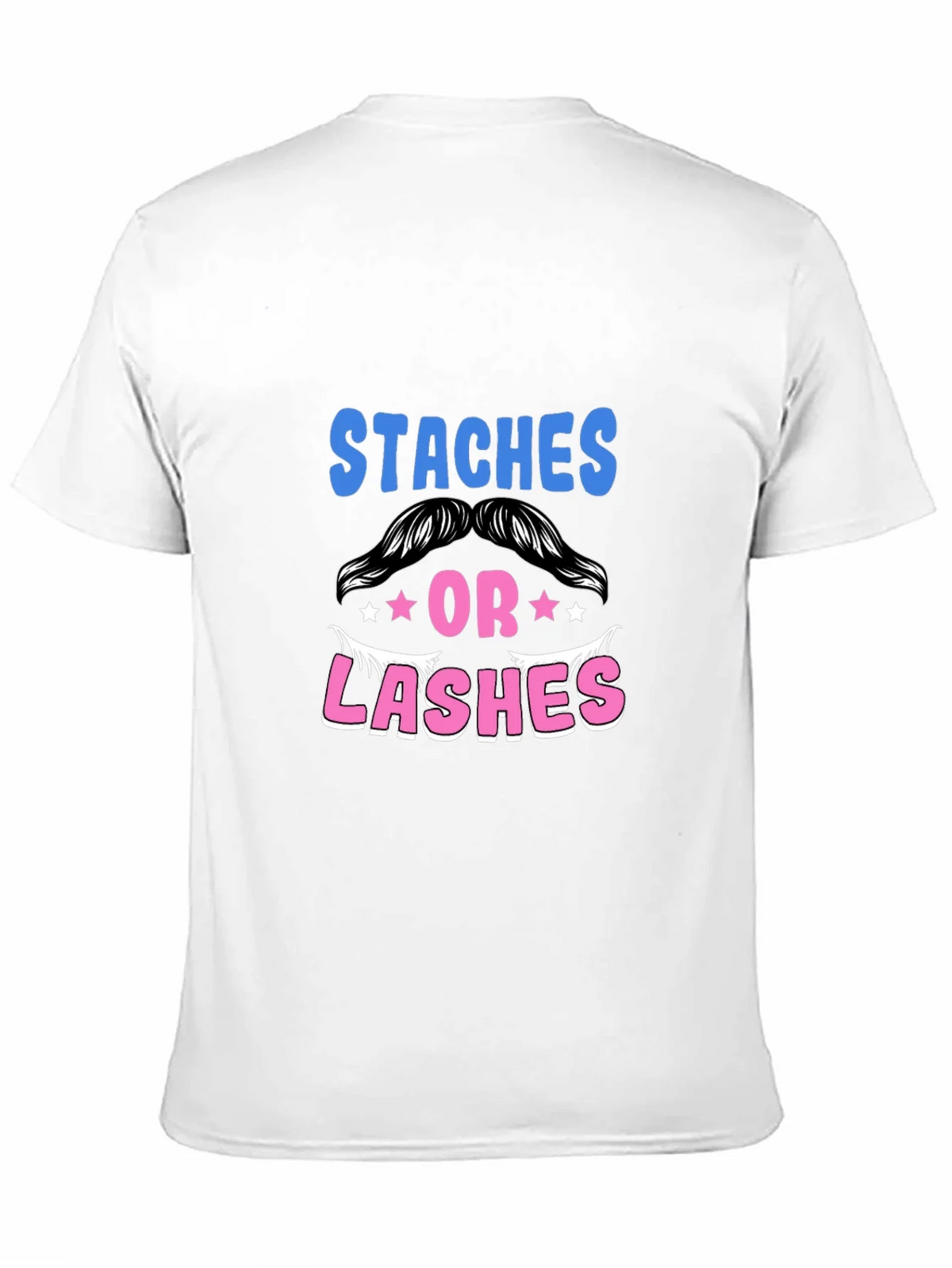 Staches or Lashes Gender Reveal T-Shirt product image 8