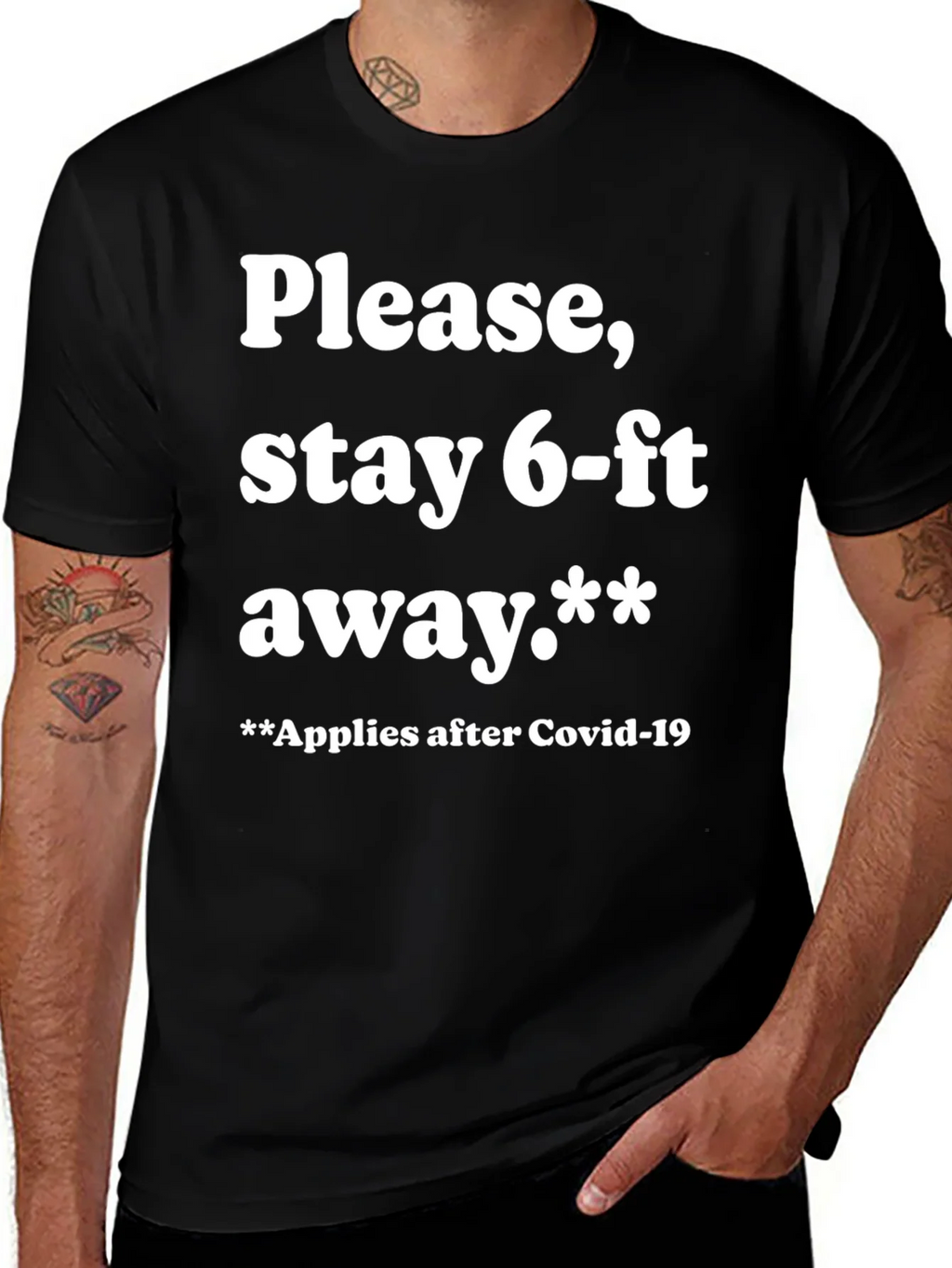 Funny Stay 6-ft Away Graphic Tee product image 1