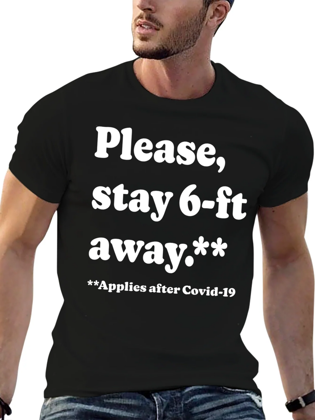 Funny Stay 6-ft Away Graphic Tee product image 6