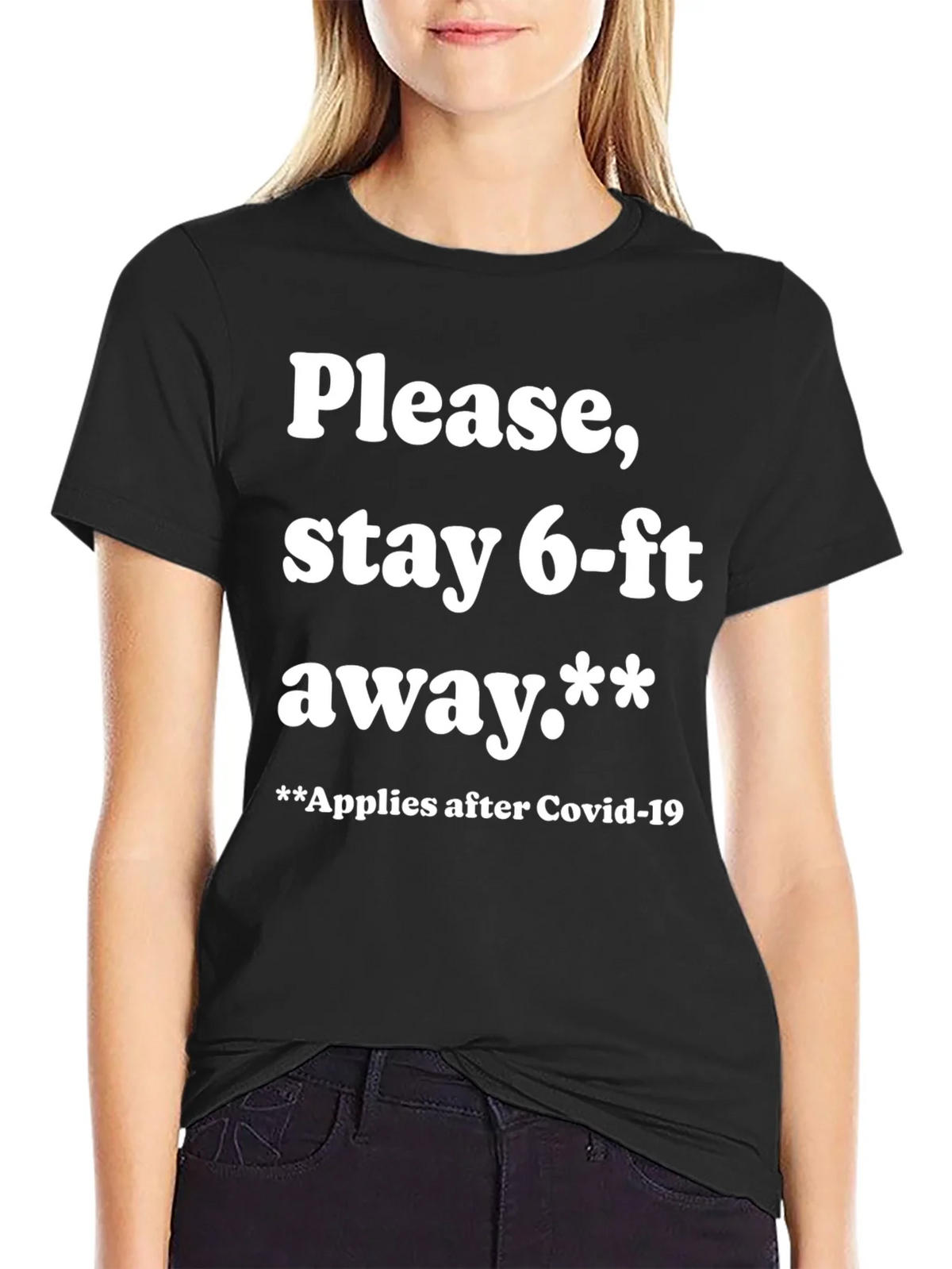 Funny Stay 6-ft Away Graphic Tee product image 2