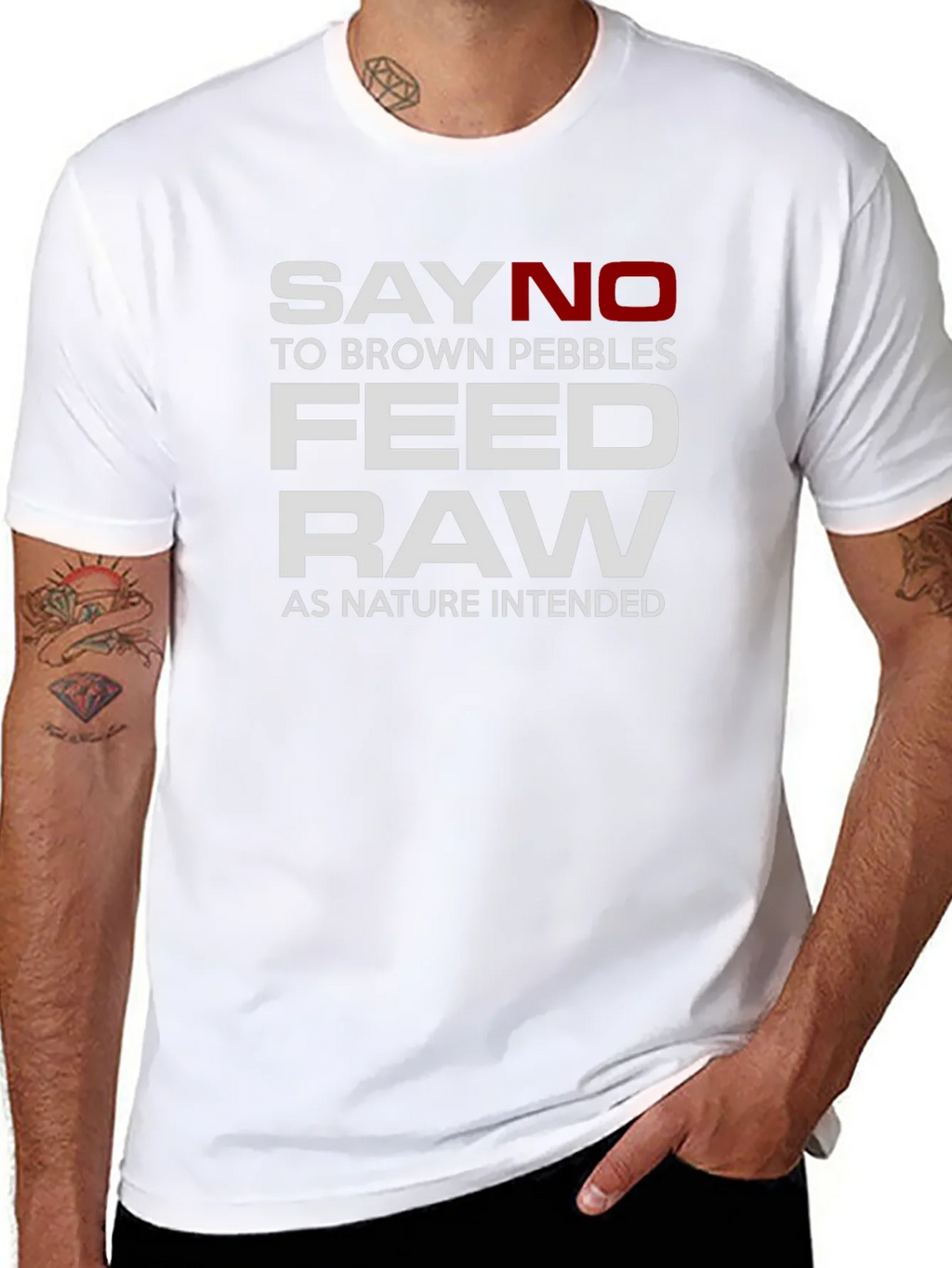 Say No to Brown Pebbles Feed Raw T-Shirt product image 7