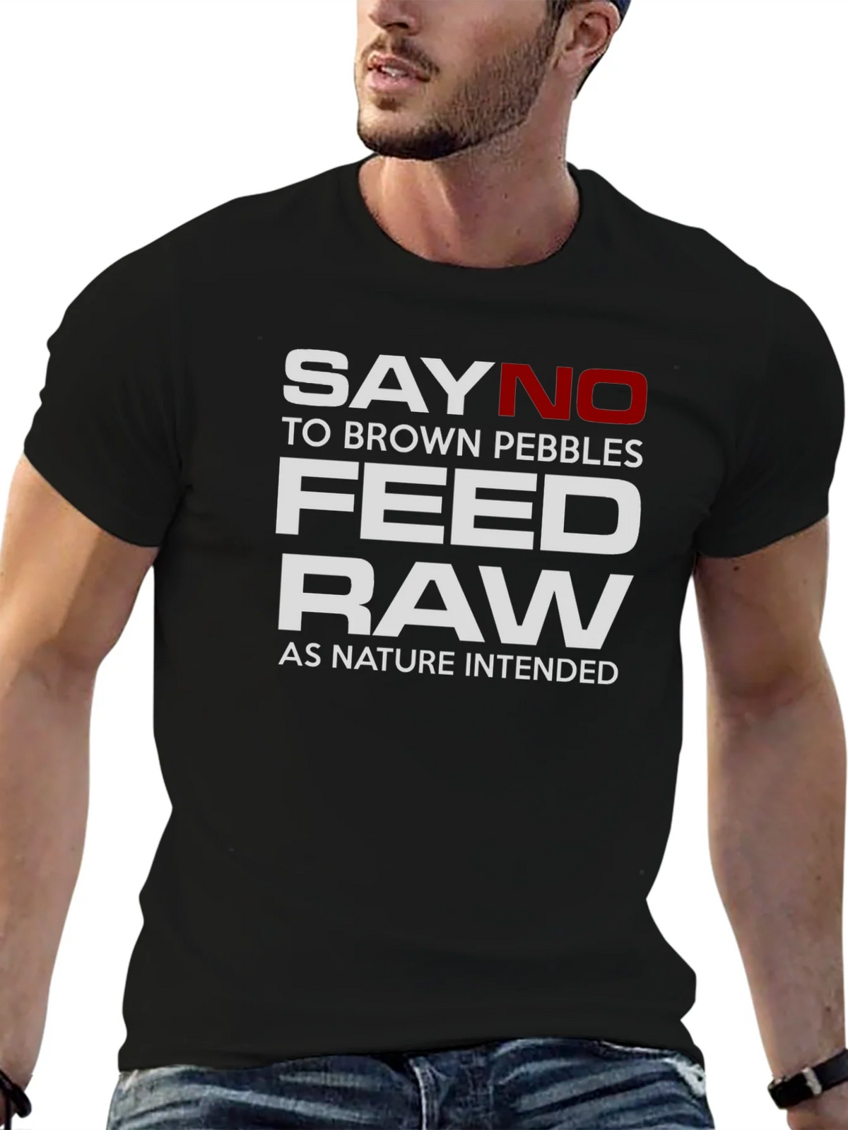 Say No to Brown Pebbles Feed Raw T-Shirt product image 6