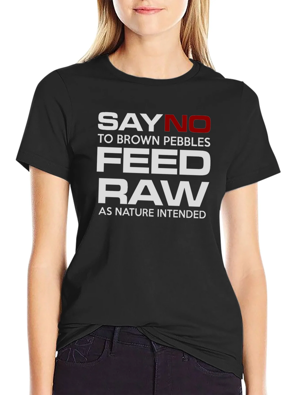 Say No to Brown Pebbles Feed Raw T-Shirt product image 2