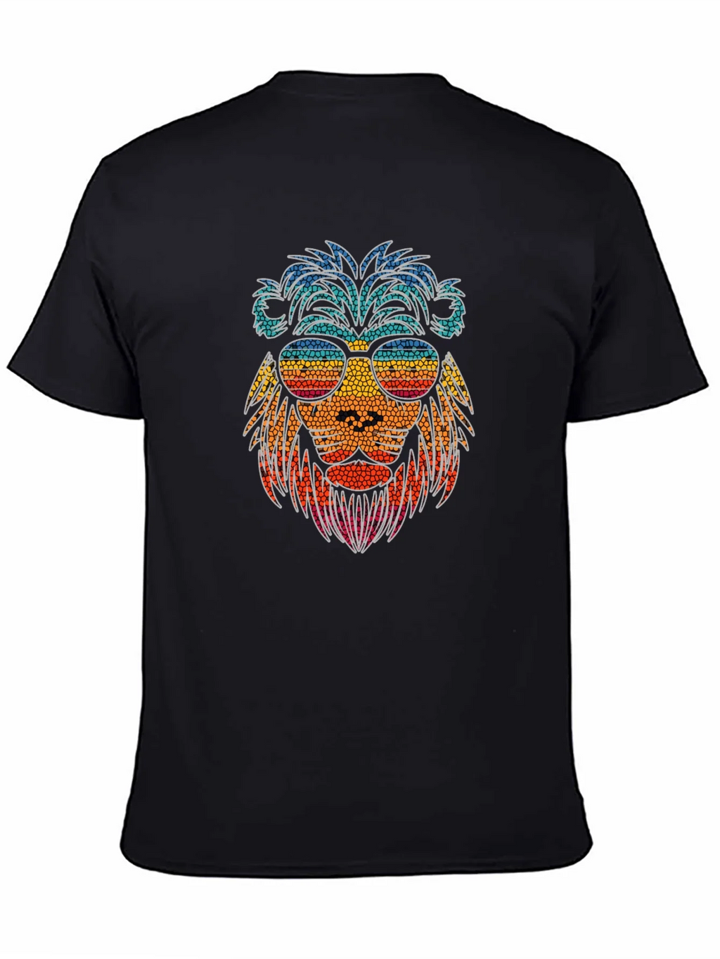 Cool Lion Graphic Tee - Stylish Mens Black T-Shirt product image 4
