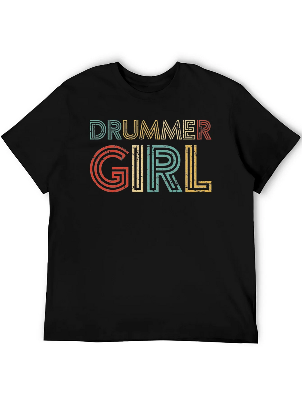 Drummer Girl Retro Style Tee product image 5