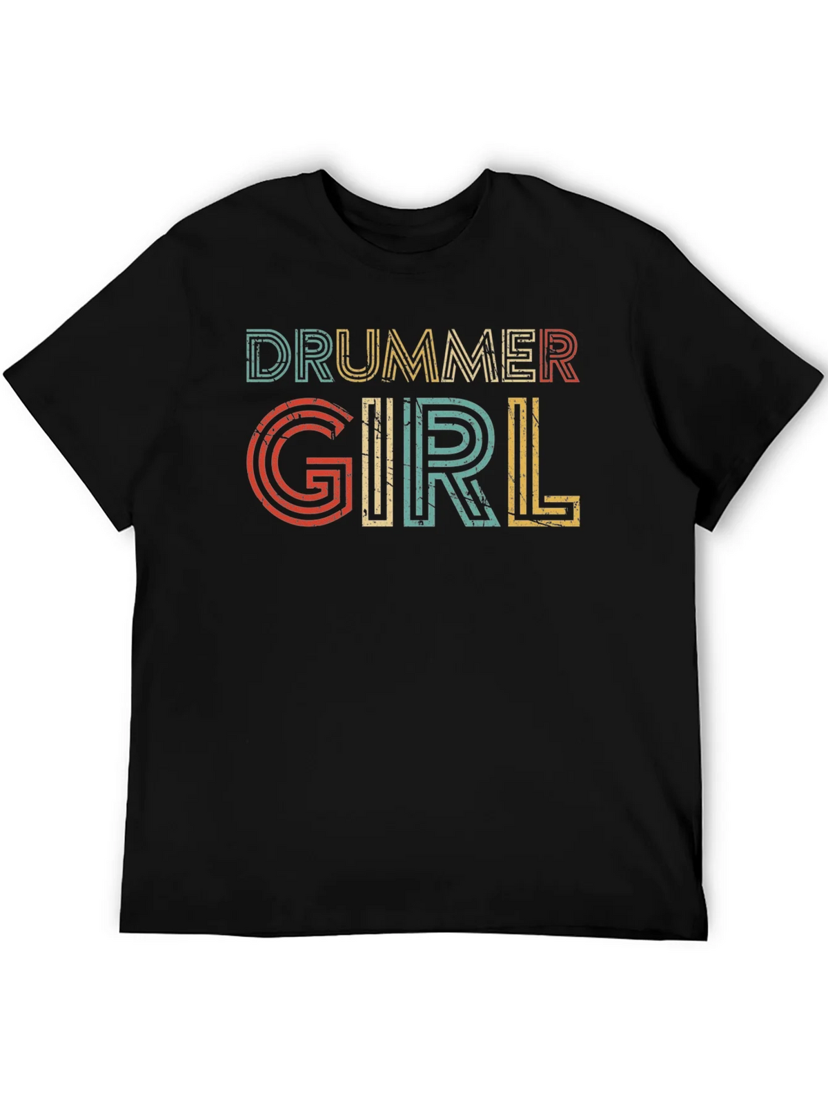Drummer Girl Retro Style Tee product image 5