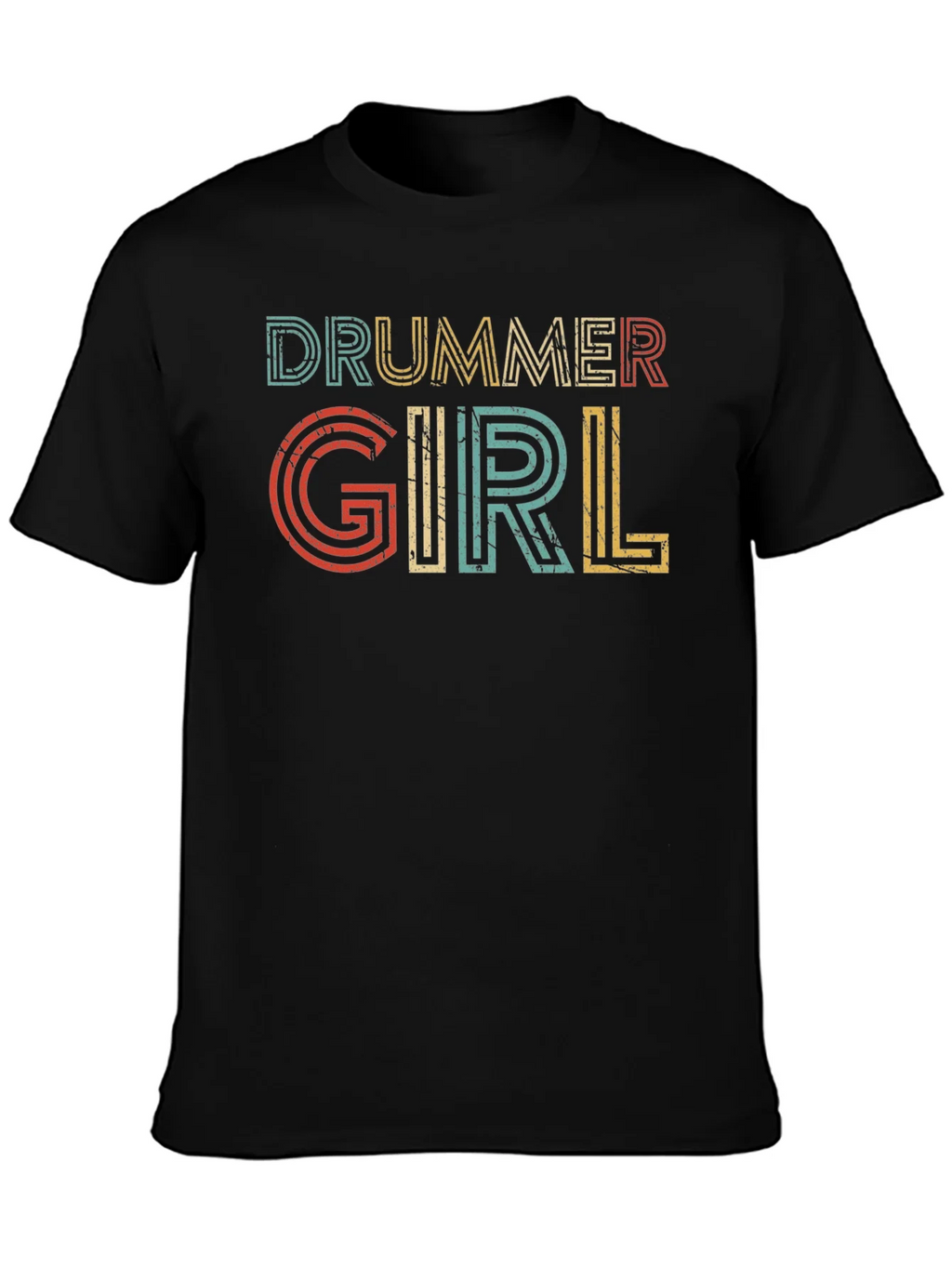 Drummer Girl Retro Style Tee product image 3