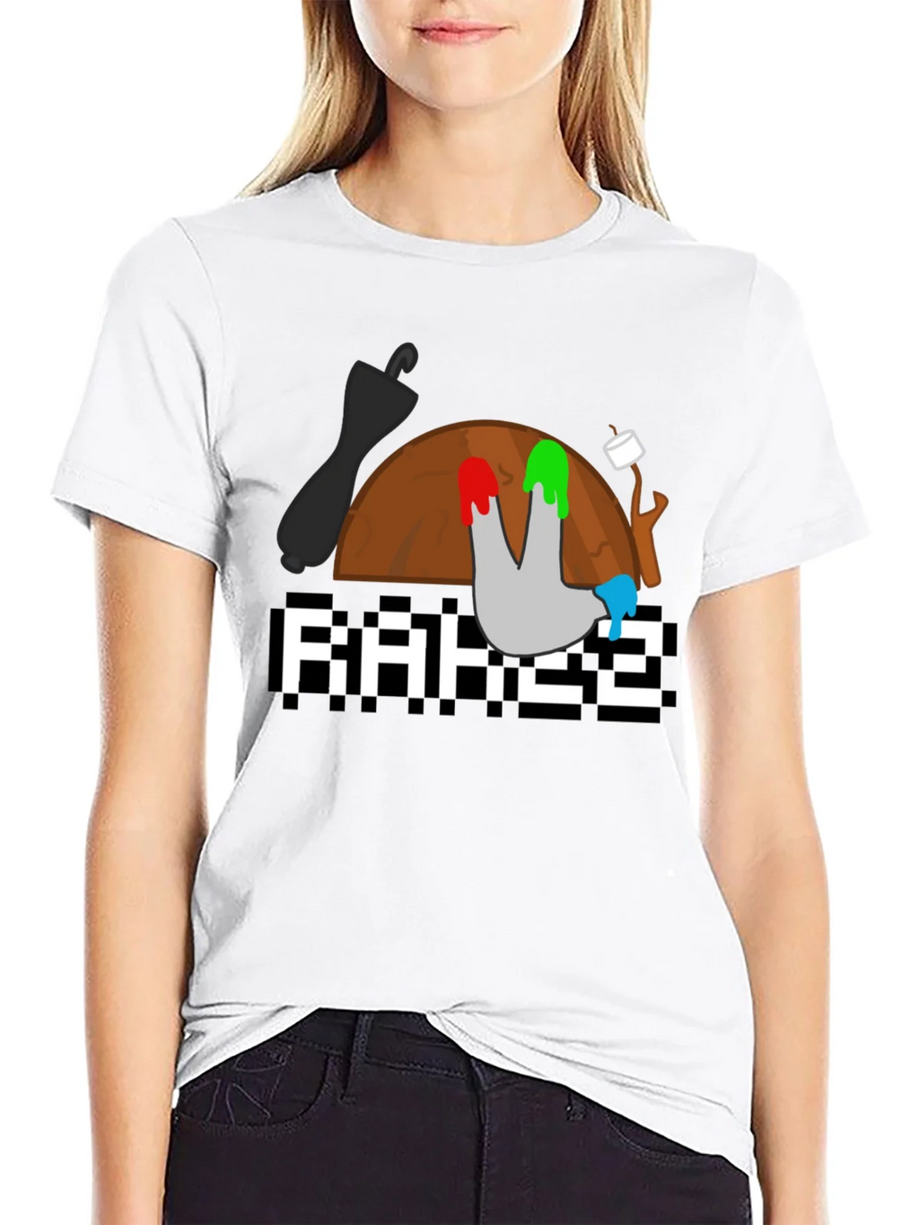 RAKEZ Tee - Camping Graphic Print Black T-Shirt product image 1