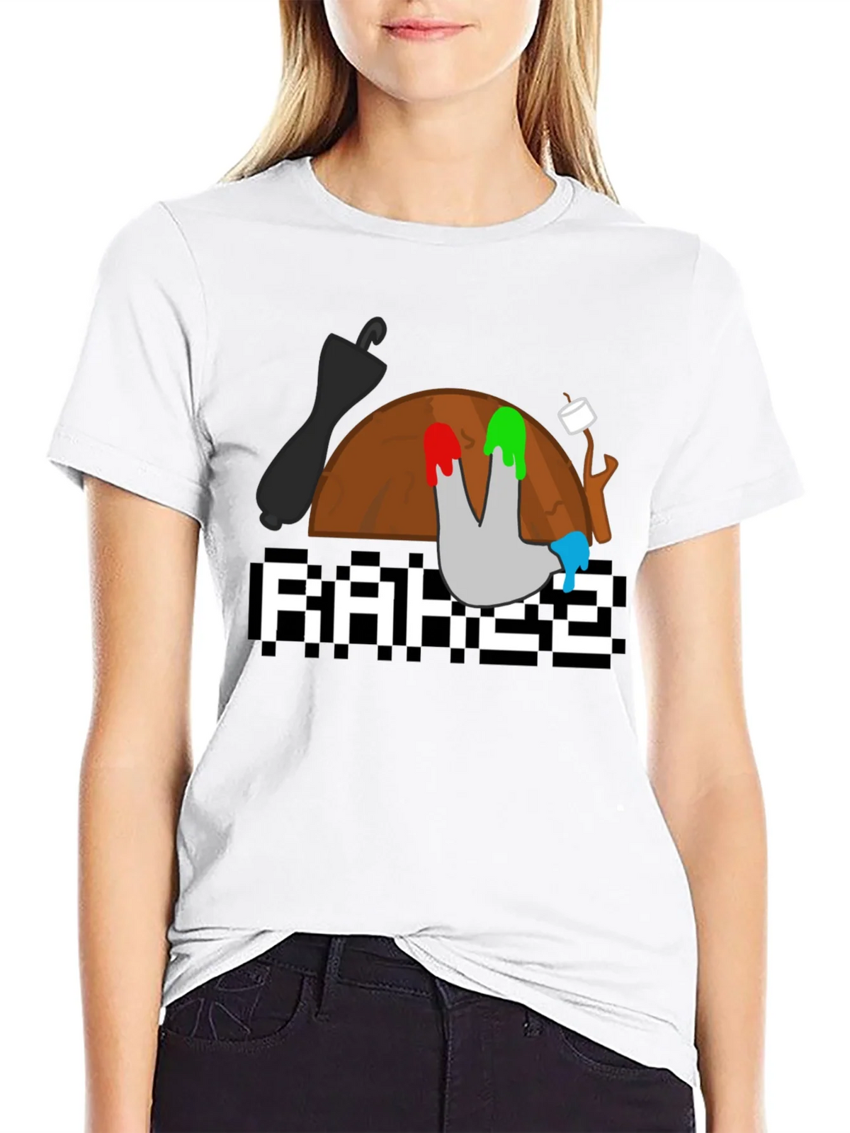 RAKEZ Tee - Camping Graphic Print Black T-Shirt product image 1
