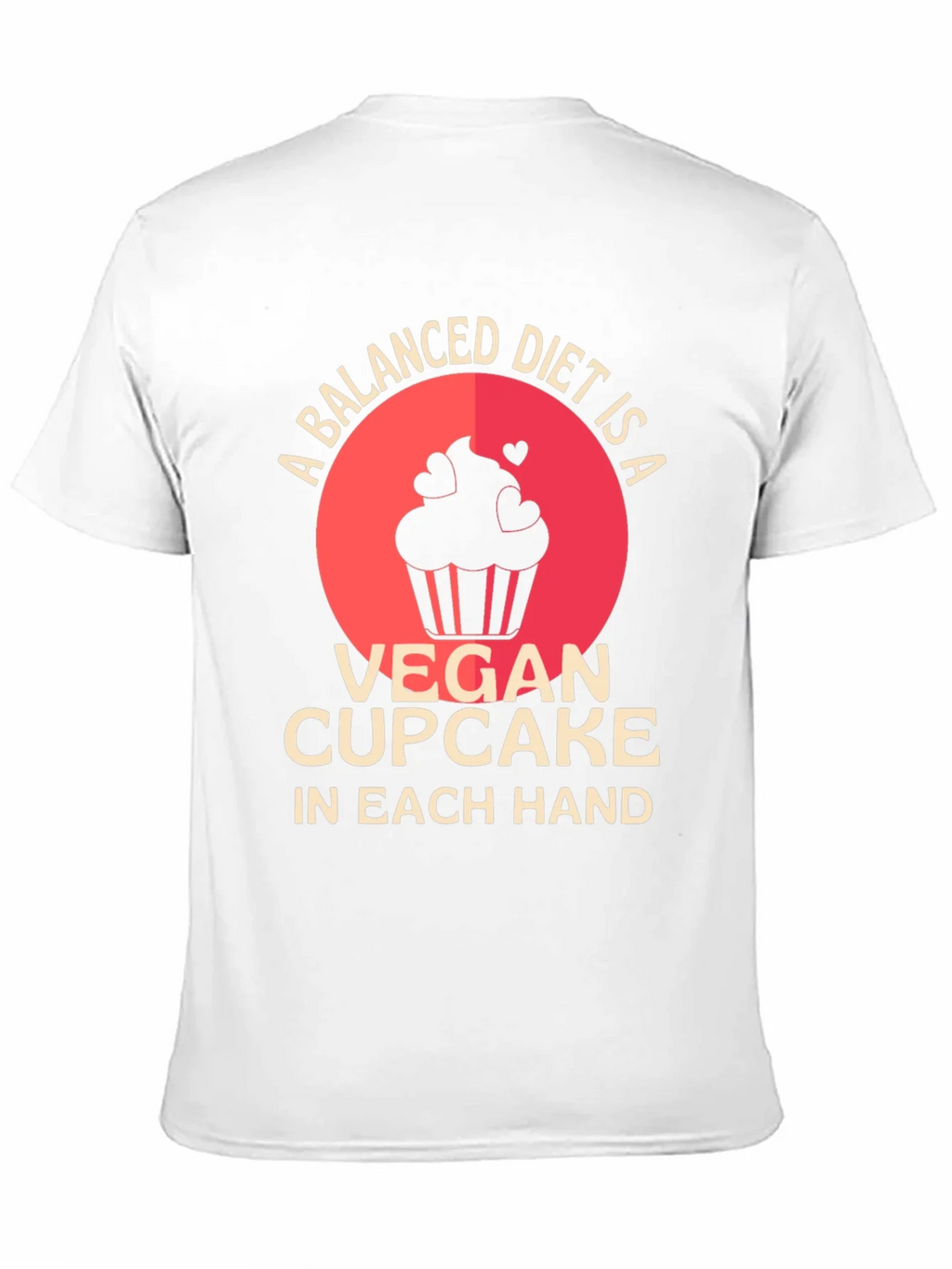 Vegan Cupcake Balanced Diet T-Shirt product image 1
