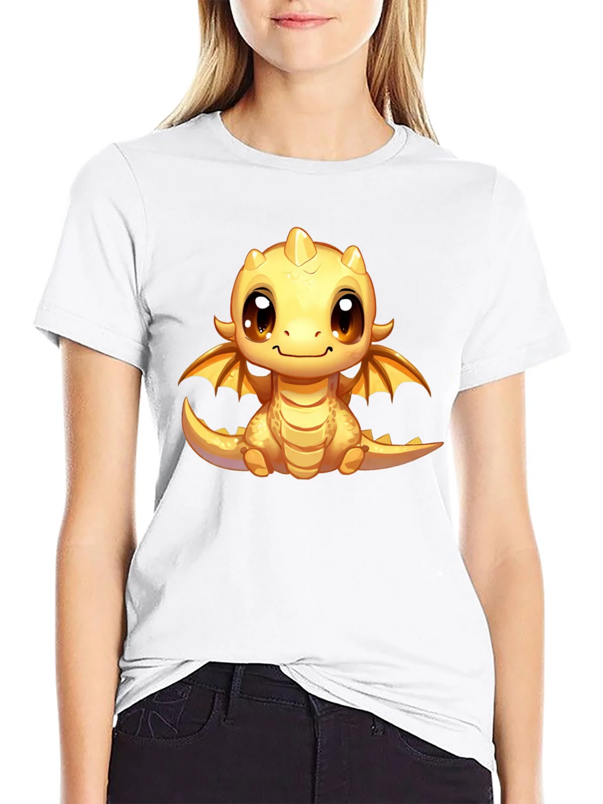 Cute Dragon Graphic Tee - Unisex Black T-Shirt product image 8